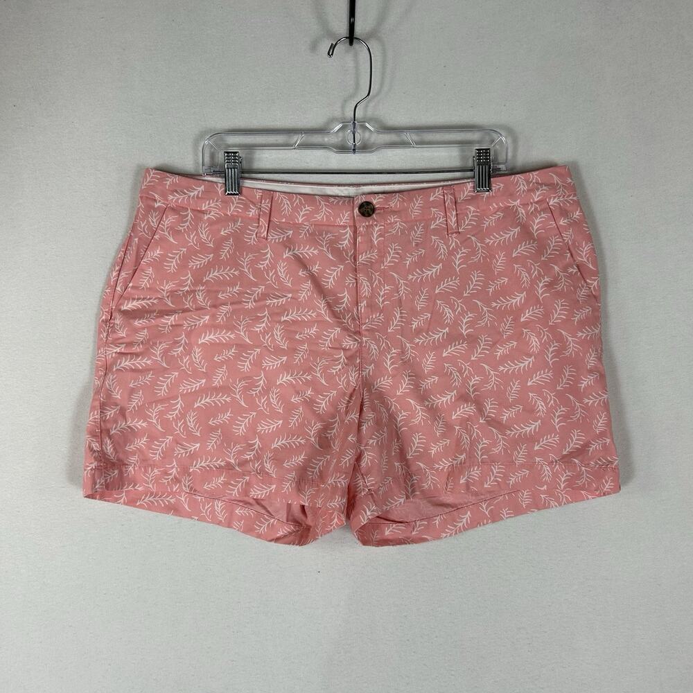 Old Navy Everyday Shorts Women's 14 Pink Floral Pattern 3" Inseam What a Dahlia